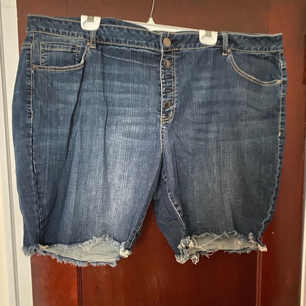 Plus size denim shorts
